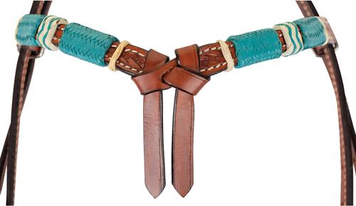 Show full view: Circle Y Turquoise Roundup Futurity Horse Browband, 1/2 to 5/8-in, Regular Oil slide 2 of 5