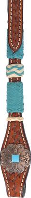 Show full view: Circle Y Turquoise Roundup One Ear Horse Headstall, 34 to 42-in, Regular Oil slide 3 of 3