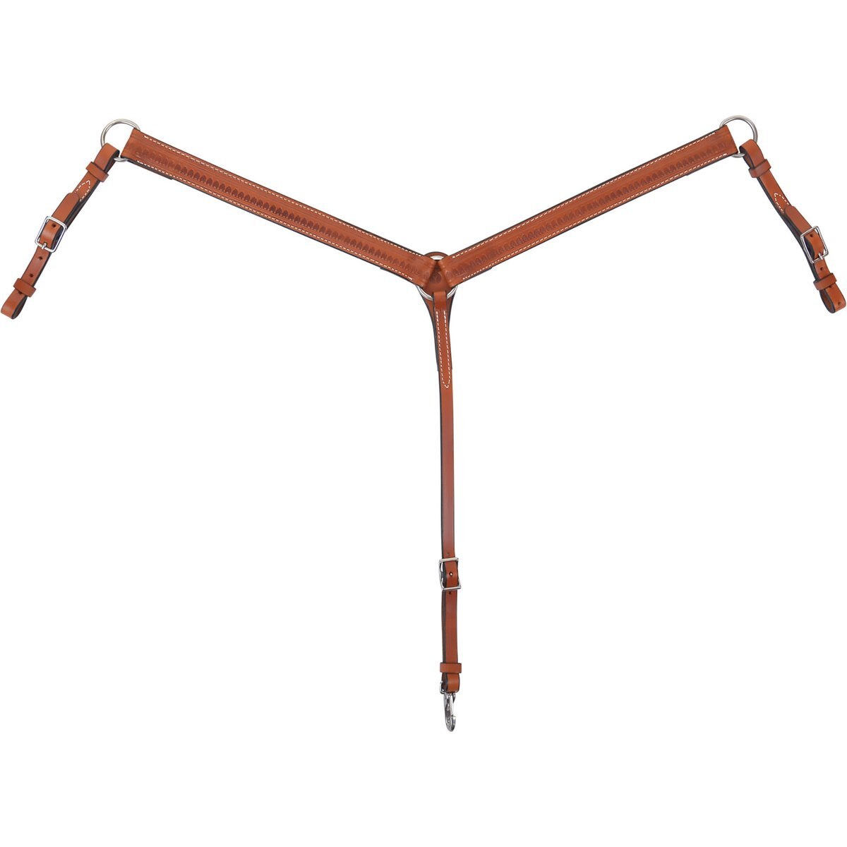 Circle Y Straight Shell Horse Breast Collar, 1 1/2-in, Regular Oil