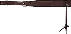 Circle Y Floral Flank Cinch, 3-in, Walnut