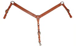 Circle Y Classic Smooth Horse Breast Collar, 1 1/2-in, Regular Oil