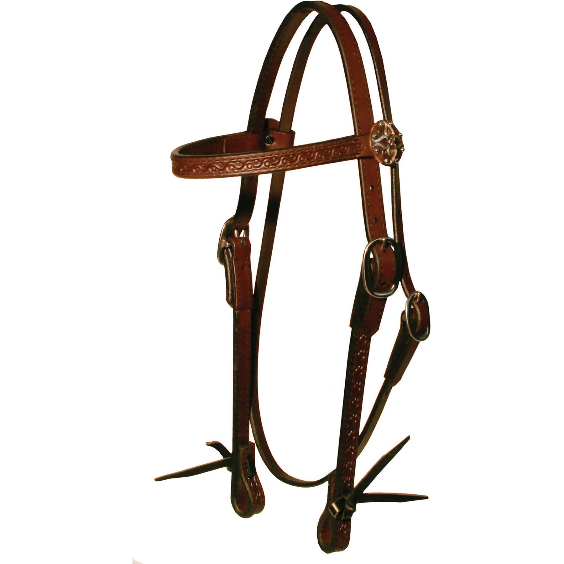 Circle Y Daisetta Browband Horse Headstall, Walnut, 3/4-in