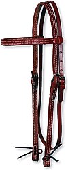 Circle Y Classic Smooth Browband Horse Headstall, 5/8-in, Walnut