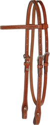Circle Y Classic Floral Browband Horse Headstall, 5/8-in, Regular Oil