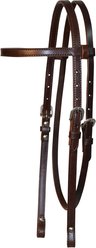Circle Y Chicago Screw End Smooth Browband Horse Headstall, 5/8-in, Walnut