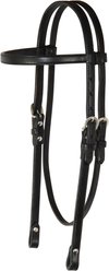 Circle Y Chicago Screw End Smooth Browband Horse Headstall, 5/8-in, Black