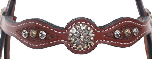 Show full view: Circle Y Reno Horse Browband, Brown, 35 to 45-in slide 2 of 3