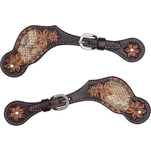 Circle Y Python Pass Spur Straps, Vintage, 8 to 9-in