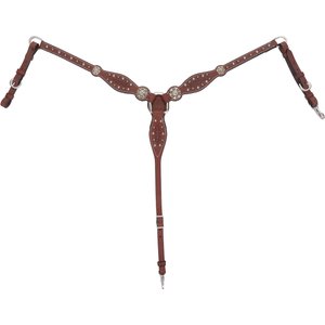 Circle Y Reno Horse Breast Collar, Brown, 24 to 26-in