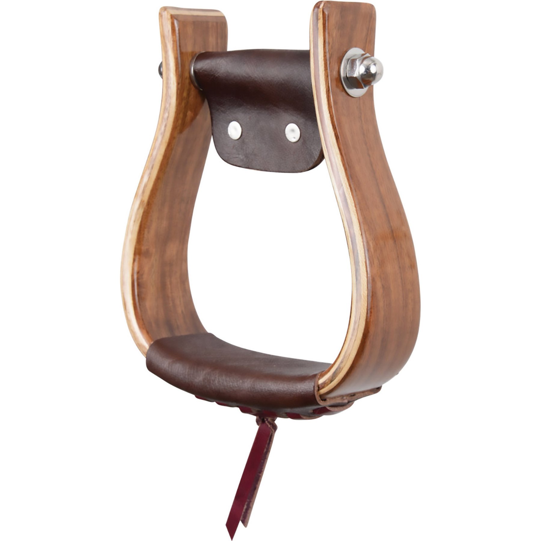 Circle Y Western Wood Stirrups, 3-in, Walnut