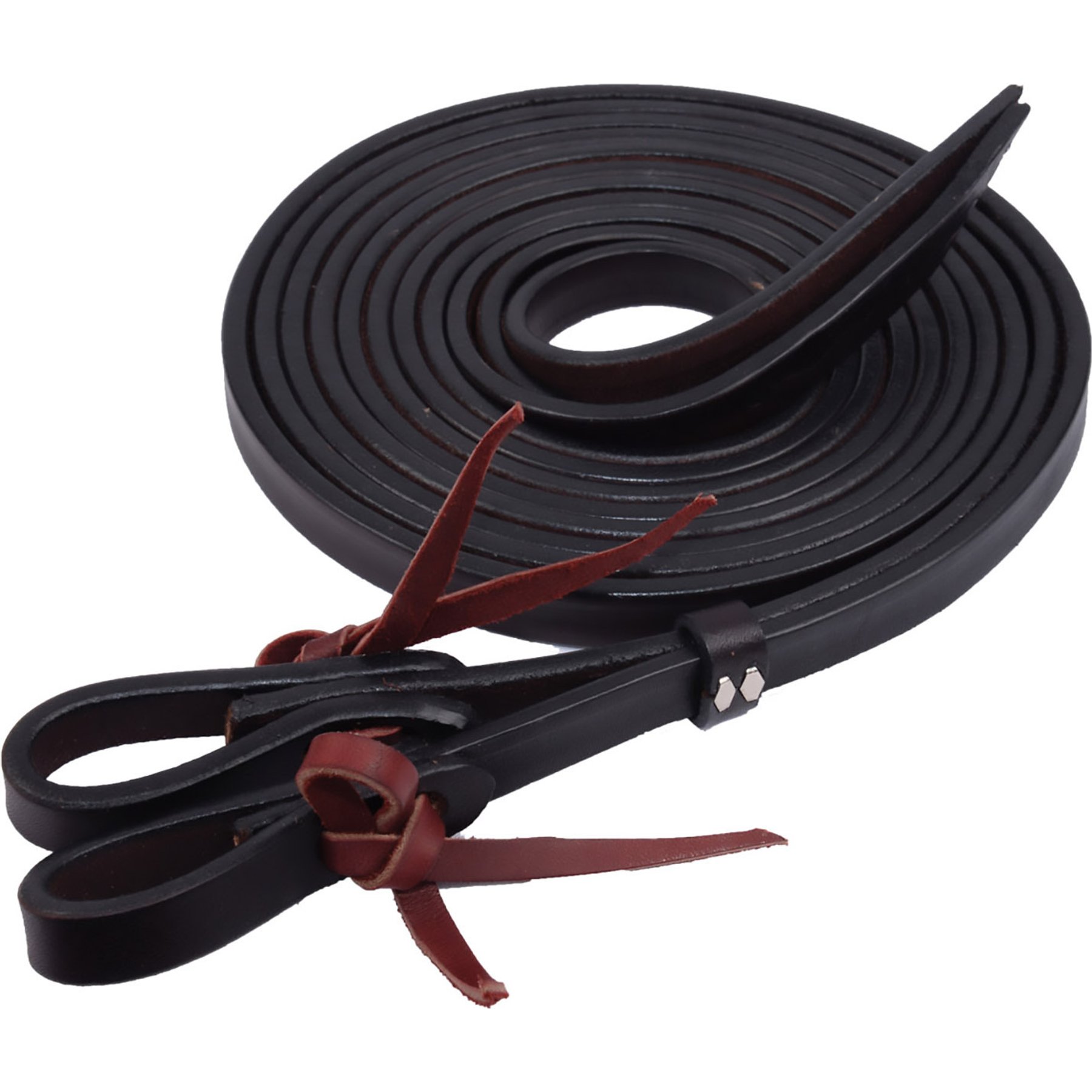 Circle Y Tie End Split Horse Reins, 5/8-in, Chocolate, 5/8 inch