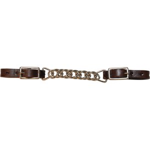 Circle Y Flat Curb Horse Chain, 4 1/2-in, Walnut