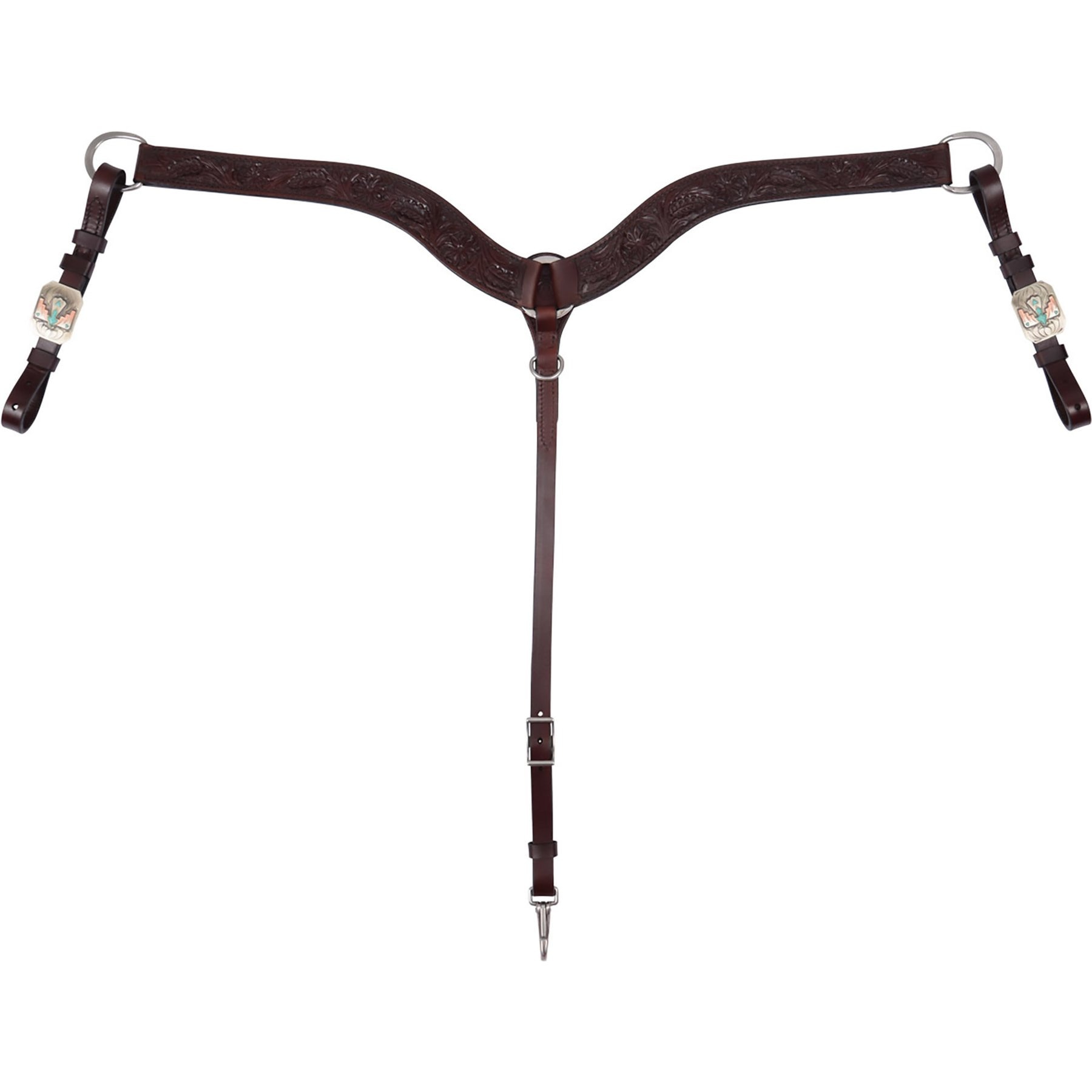 Circle Y Great Oak Horse Breast Collar, Walnut, 24 to 26-in