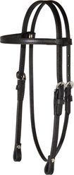 Circle Y Arabian/Cob Classic Smooth Browband Horse Headstall, 5/8-in, Black