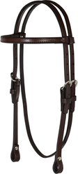 Circle Y Arabian/Cob Classic Smooth Browband Horse Headstall, 5/8-in, Walnut