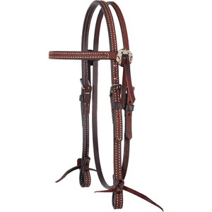 Circle Y Burnett Browband Horse Headstall, Chestnut, 33 to 41-in