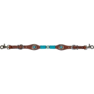 Circle Y Turquoise Roundup Horse Wither Strap, Regular Oil