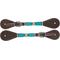 Show in main carousel: Circle Y Ladies Turquoise Round Up Spur Straps, 7 1/2 to 9-in, Chocolate slide 1 of 1