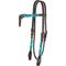 Show in main carousel: Circle Y Turquoise Roundup Futurity Horse Browband, 1/2 to 5/8-in, Chocolate slide 1 of 5