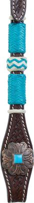 Show full view: Circle Y Turquoise Roundup One Ear Horse Headstall, 34 to 42-in, Chocolate slide 3 of 3