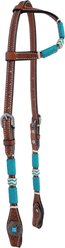Circle Y Turquoise Roundup One Ear Horse Headstall, 34 to 42-in, Regular Oil slide 1 of 3