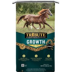 Tribute Equine Nutrition Growth Pellet Low-NSC, Molasses-Free Horse Feed, 50-lb bag