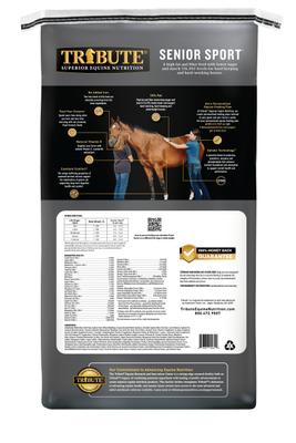 Show full view: Tribute Equine Nutrition Senior Sport High Fiber, High Fat Horse Feed, 50-lb bag slide 2 of 9