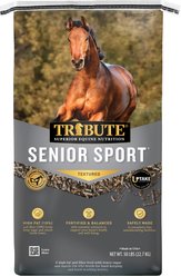 Tribute Equine Nutrition Senior Sport High Fiber, High Fat Horse Feed, 50-lb bag