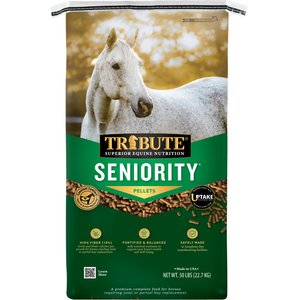 Tribute Equine Nutrition Seniority Pellet Horse Feed, 50-lb bag