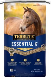 Tribute Equine Nutrition Essential K Low-NSC Horse Feed, 50-lb bag