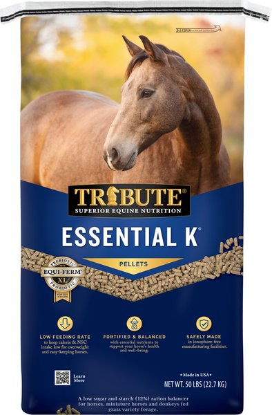 Tribute Equine Nutrition Essential K Low-NSC Horse Feed
