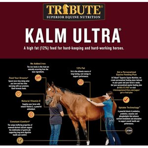 Tribute Equine Nutrition Kalm Ultra High Fat Horse Feed, 50-lb bag