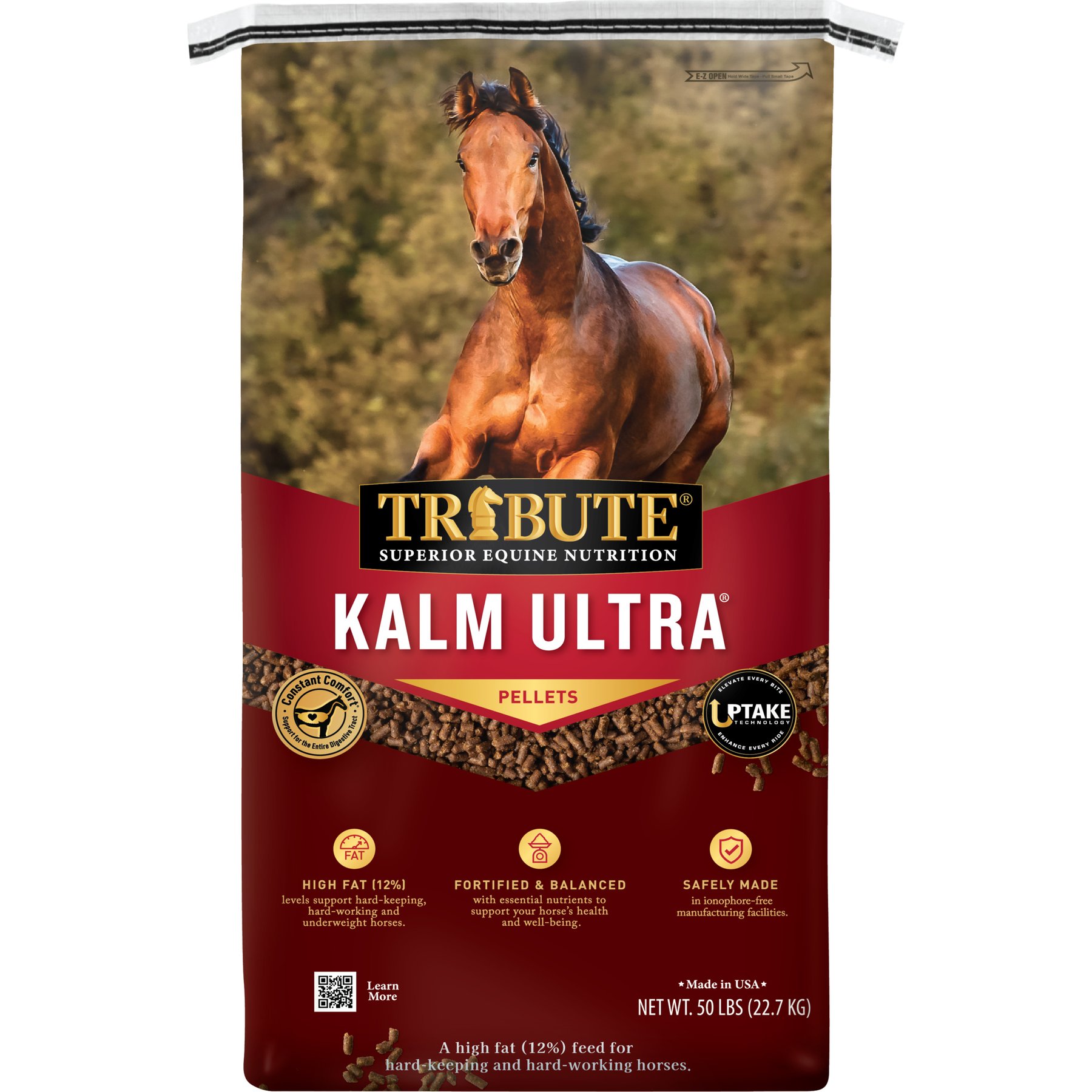 Tribute Equine Nutrition Kalm Ultra High Fat Horse Feed, 50-lb bag