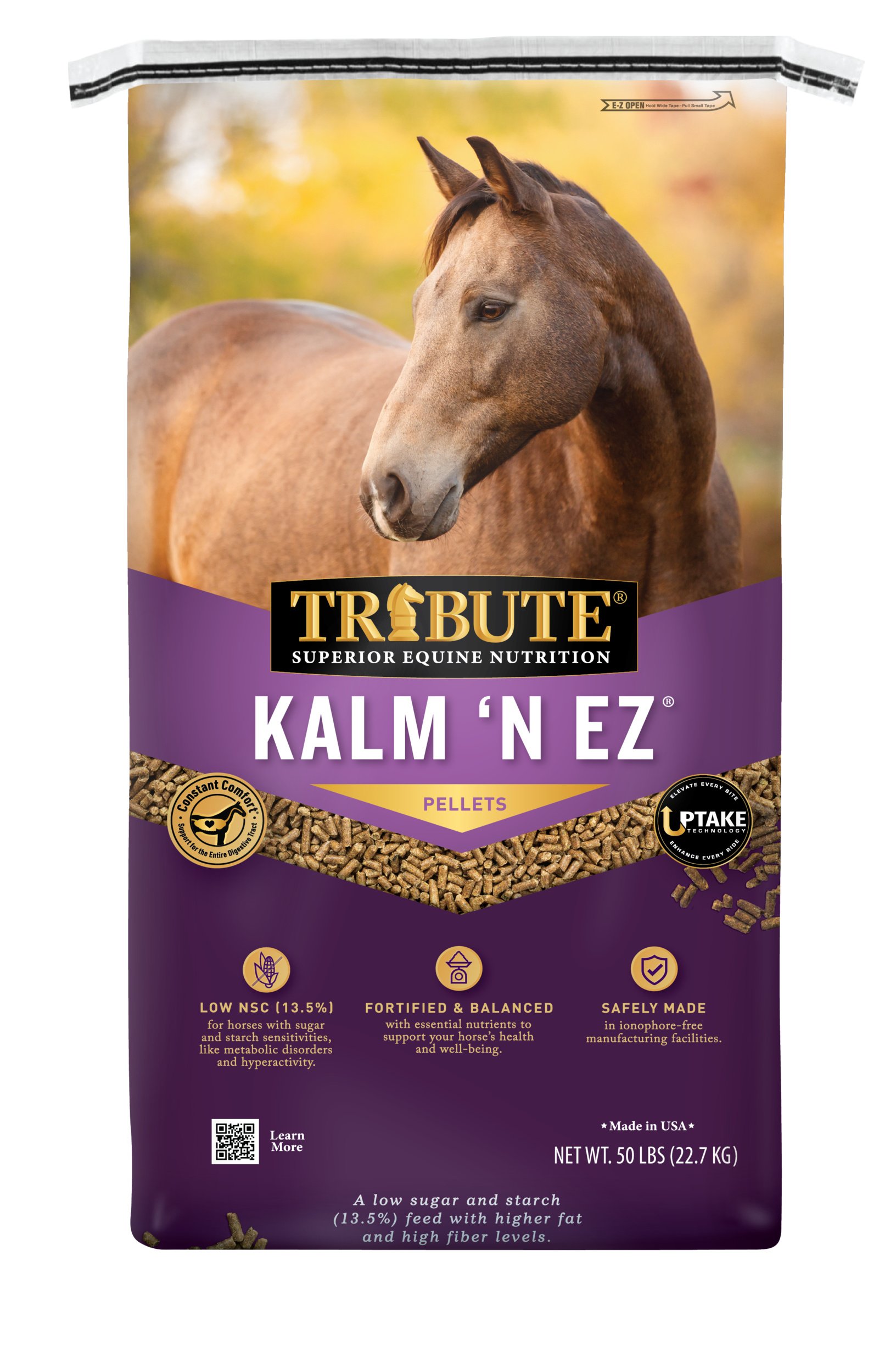 Kalm N' EZ Pellet Low-NSC, Molasses-Free Horse Feed