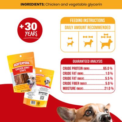 Show full view: Beefeaters Chicken Strips Jerky Dog Treats, 9-oz bag slide 6 of 8