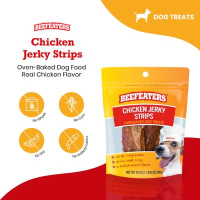 Show full view: Beefeaters Chicken Strips Jerky Dog Treats, 24-oz bag slide 3 of 8
