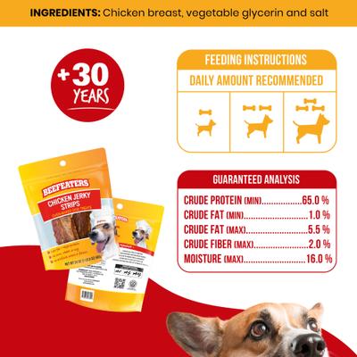 Show full view: Beefeaters Chicken Strips Jerky Dog Treats, 24-oz bag slide 6 of 8