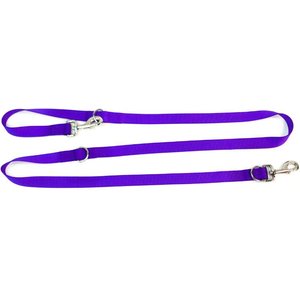 Blue-9 Pet Products Multi-Function Double Attachment Hands-Free Dog Leash, Purple, Medium/Large: 6-ft long, 1-in wide