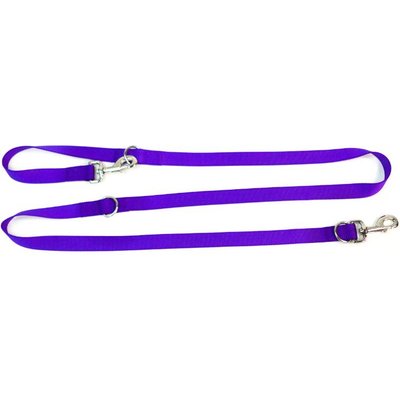 Blue-9 Blue-9 Pet Products Multi-Function Double Attachment Hands-Free Dog Leash, Purple, Medium/Large: 6-ft long, 1-in wide
