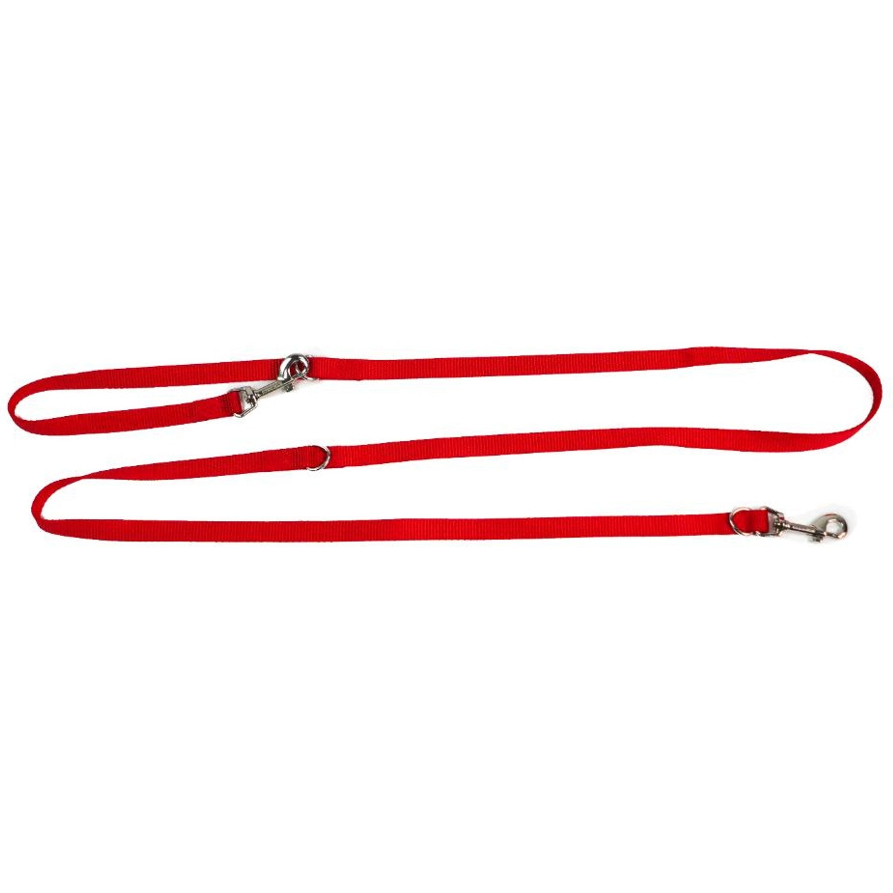 Blue-9 Pet Products Multi-Function Double Attachment Hands-Free Dog Leash, Red, Medium/Large: 6-ft long, 1-in wide