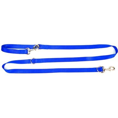 Blue-9 Blue-9 Pet Products Multi-Function Double Attachment Hands-Free Dog Leash, Blue, Medium/Large: 6-ft long, 1-in wide