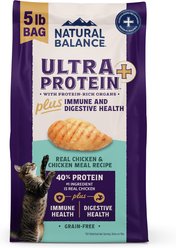 Natural Balance Ultra Protein Plus Immune & Digestive Health Chicken & Chicken Meal Dry Cat Food, 5-lb bag