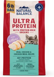 Natural Balance Ultra Protein Chicken & Chicken Meal Recipe Kitten Dry Cat Food, 6-lb bag