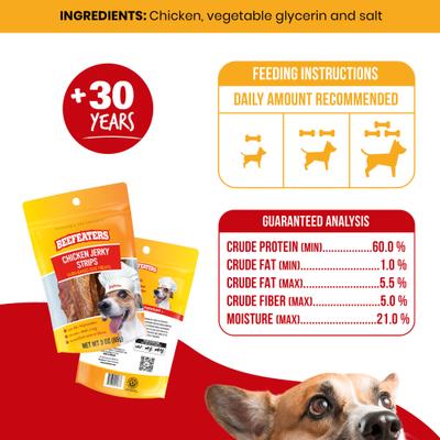 Show full view: Beefeaters Chicken Strips Jerky Dog Treats, 3-oz bag slide 6 of 8