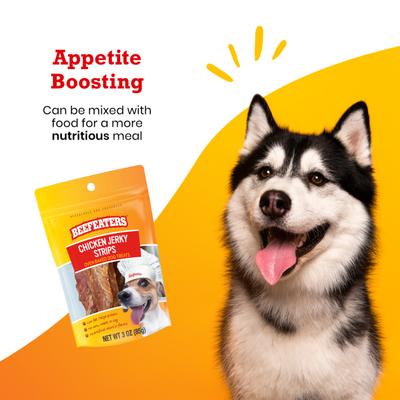 Show full view: Beefeaters Chicken Strips Jerky Dog Treats, 3-oz bag slide 4 of 8