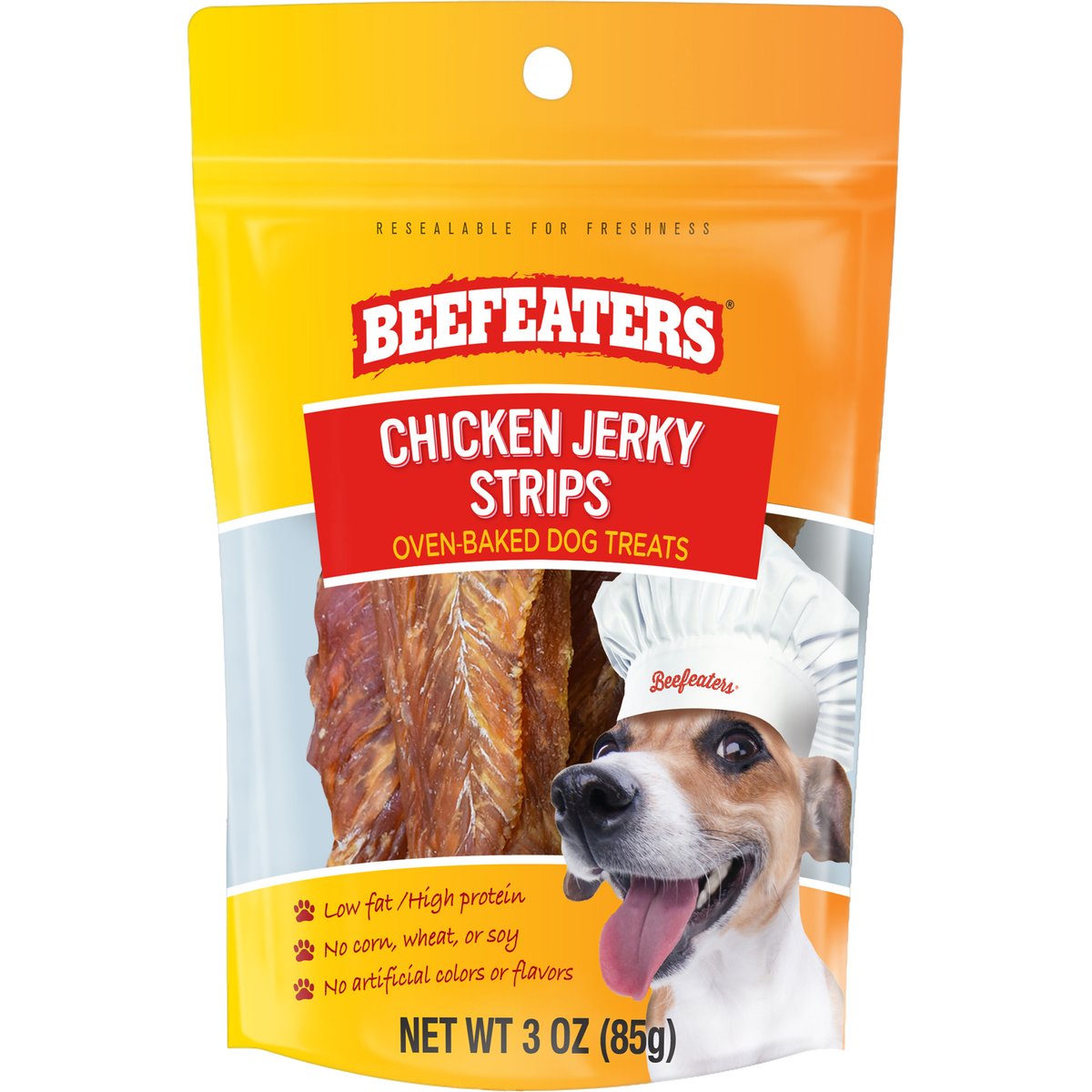 Beefeaters Chicken Strips Jerky Dog Treats, 3-oz bag