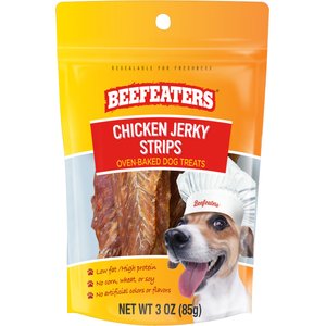 Beefeaters Chicken Strips Jerky Dog Treats, 3-oz bag