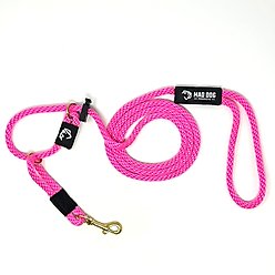 Mad Dog Products English Slip/Safety Strap Combo Dog Leash, Pink, 6-ft long, 3/8-in wide