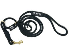 Mad Dog Products English Slip/Safety Strap Combo Dog Leash, Black, 6-ft long, 3/8-in wide