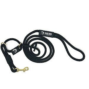 FOUND MY ANIMAL Adjustable Rope Dog Leash, Dark Tan, 7-ft